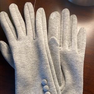 Grey winter gloves
